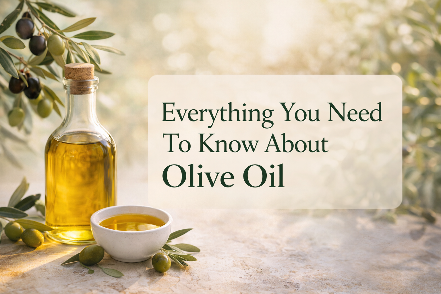 Everything You Need To Know About Olive Oil